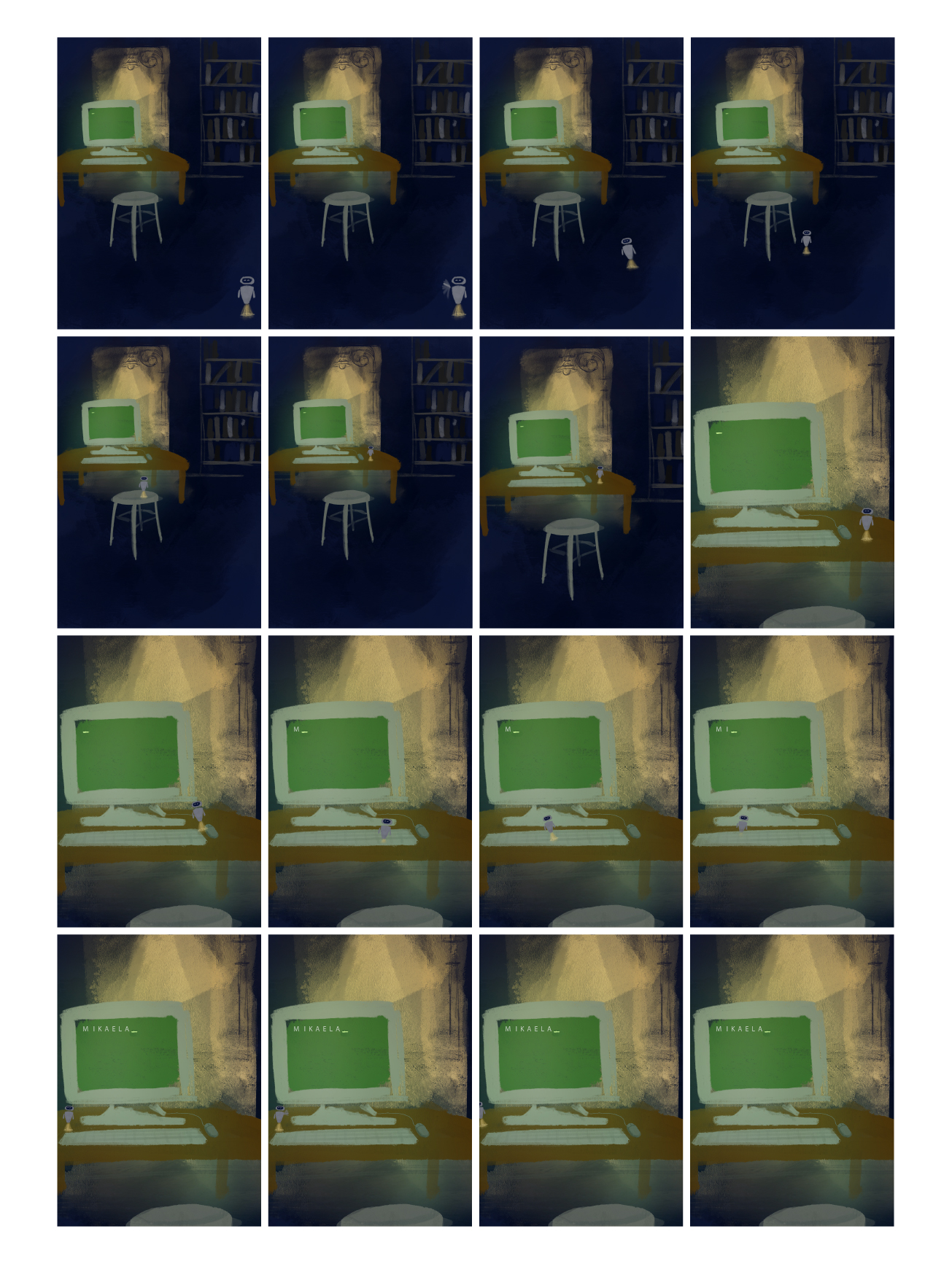storyboard Storyboard av process för framtagning av animation